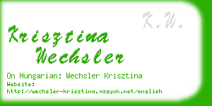 krisztina wechsler business card